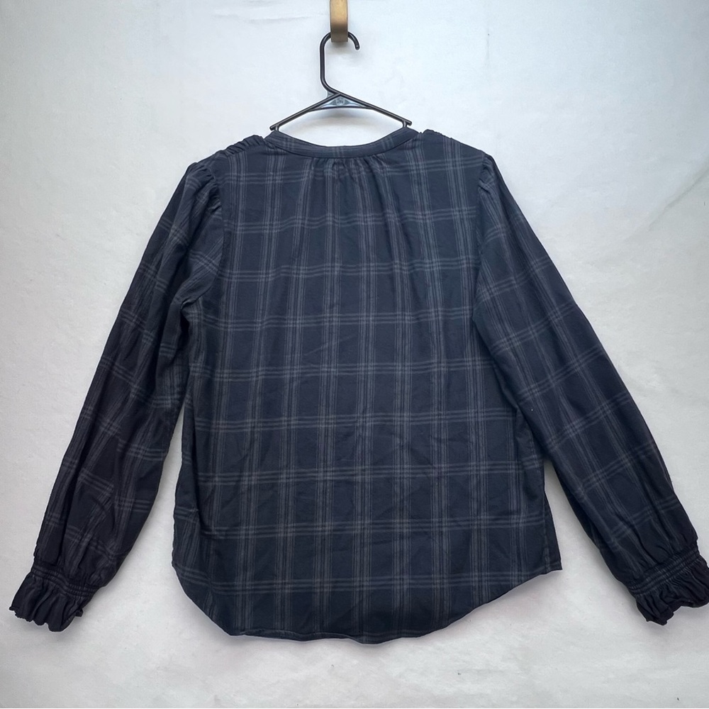Faherty Harper Top in Aspen Black Plaid-Medium - Picture 5 of 12
